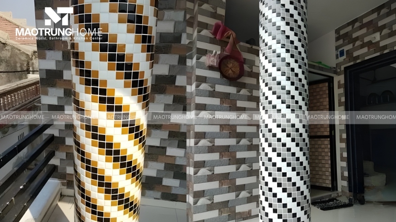 Đường kính cột càng nhỏ, kích thước viên gạch phải càng nhỏ