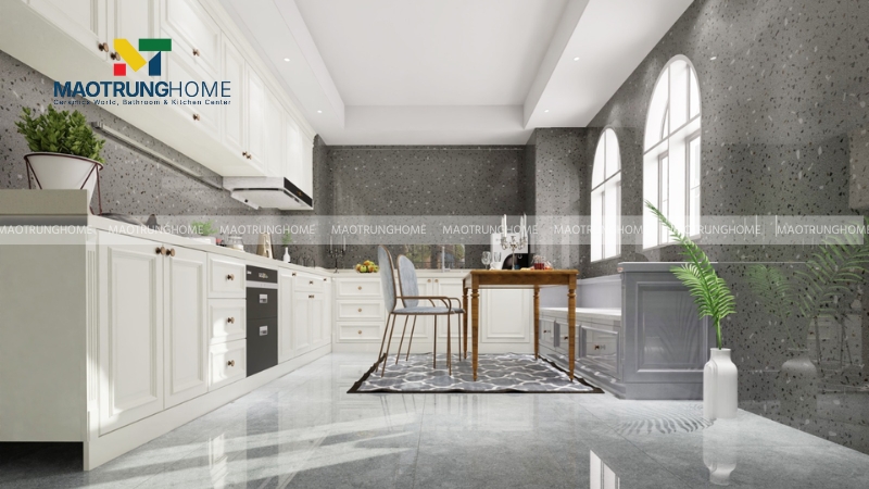 Gạch granite màu tối hiện đại