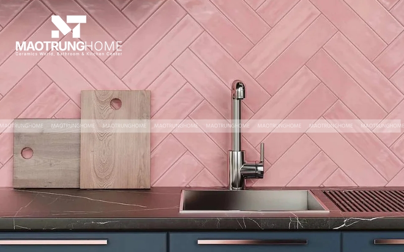 Gạch thẻ màu hồng