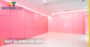 Gạch ốp tường màu hồng