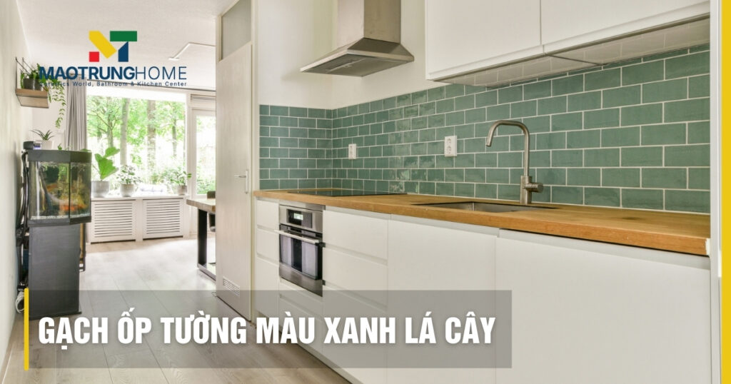 Gạch ốp tường màu xanh lá cây: Top mẫu đẹp, hợp phong thủy 2025