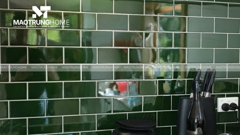 Gạch thẻ trang trí Viglacera màu xanh rêu