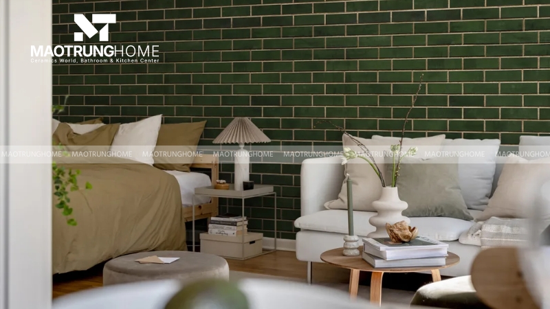 Gạch theo gam màu tương sinh (hành Mộc)