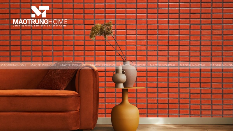 Gạch theo gam màu tương hợp (hành Hỏa)