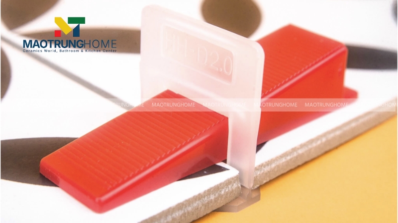 Kích thước ke chà ron (ke chữ thập) phải bằng đúng độ rộng đường ron