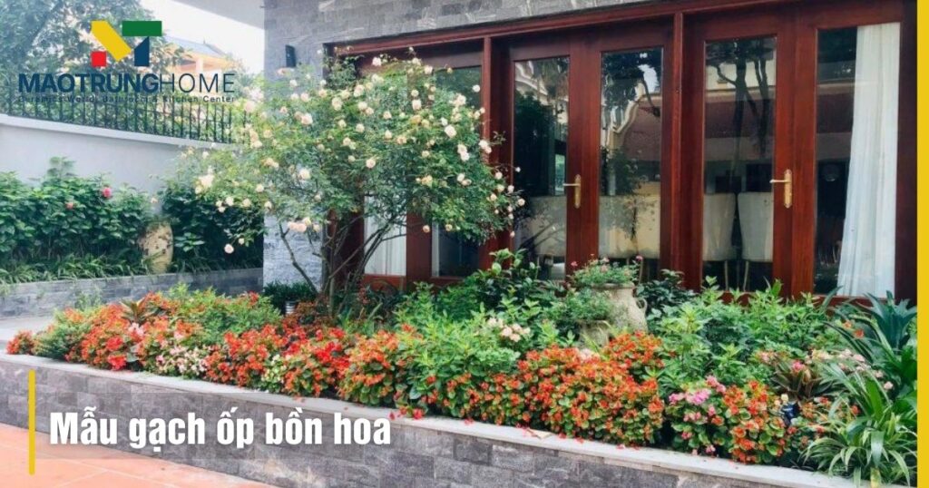 Mẫu gạch ốp bồn hoa