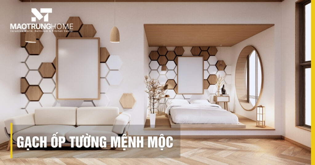 Top mẫu gạch ốp tường mệnh Mộc đẹp, hợp phong thủy 2025