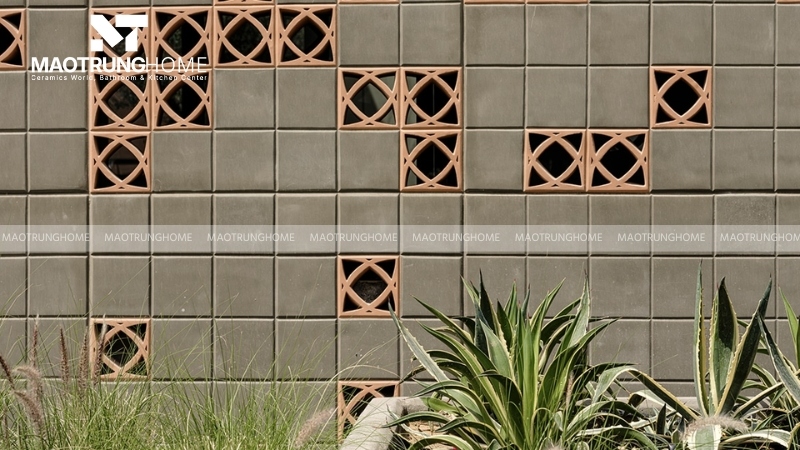 Mẫu gạch bông gió (gạch thông gió) ốp tường rào