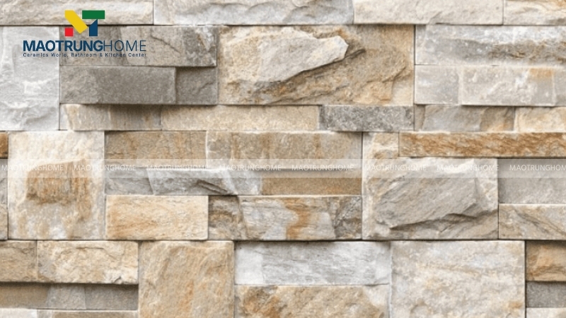 Mẫu gạch giả đá ốp tường rào