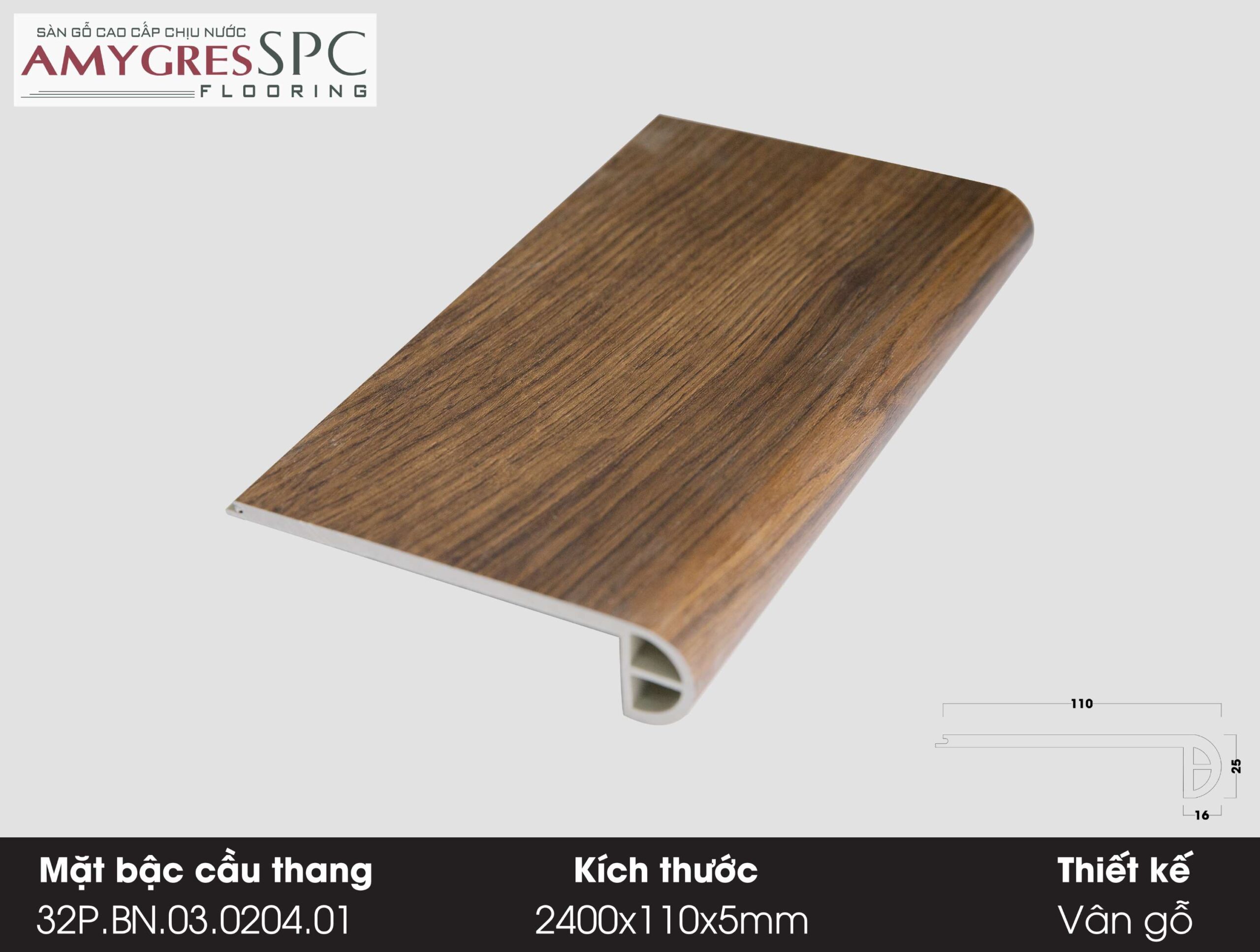 Phụ kiện AMYGRES SPC 240x11 Mũi bậc cầu thang 32.P.BN.03.0204.01