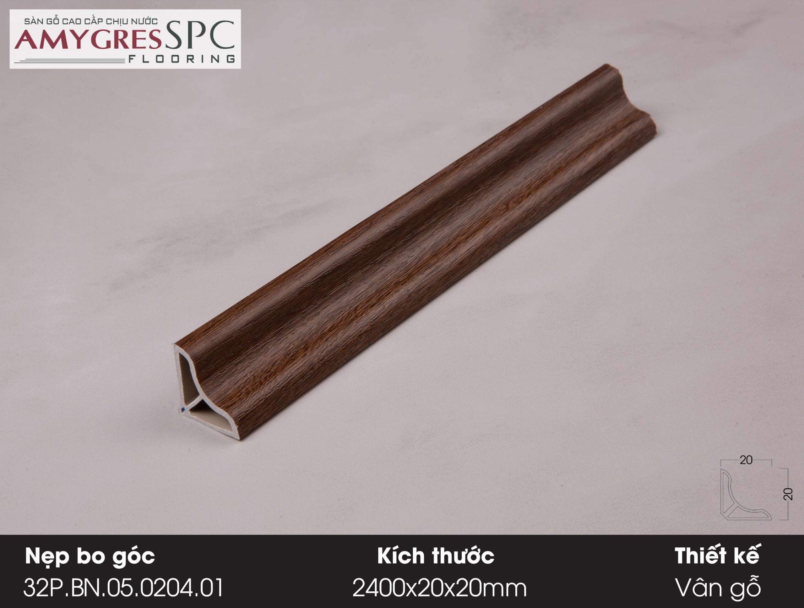 Phụ kiện AMYGRES SPC 1400x20 Nẹp bo góc 32P.BN.05.0204.01