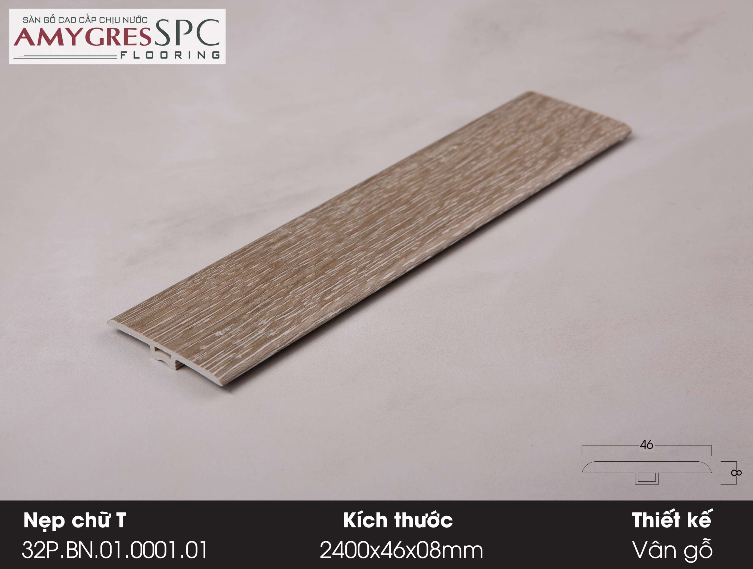 Phụ kiện AMYGRES SPC 1400x46 Nẹp chữ T 32P.BN.01.0001.01