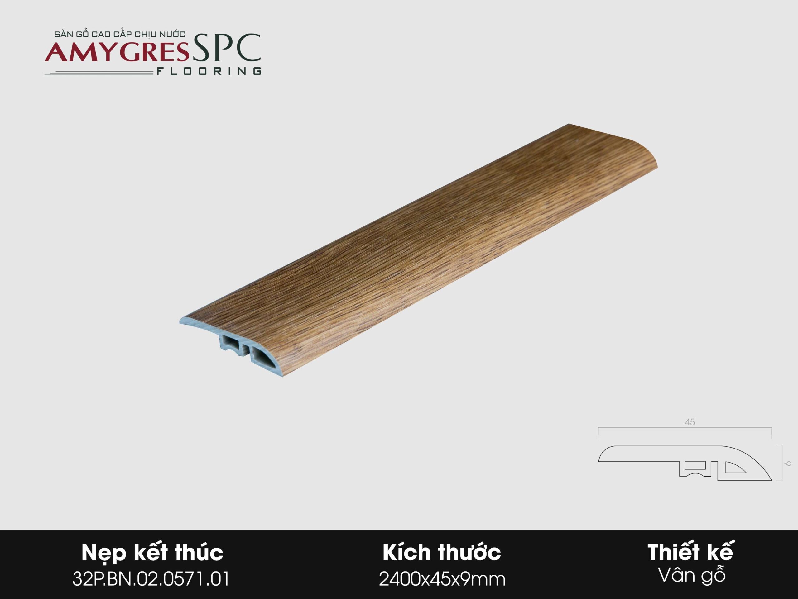 Phụ kiện AMYGRES SPC 2400x45 Nẹp kết thúc 32P.BN.02.0571.01