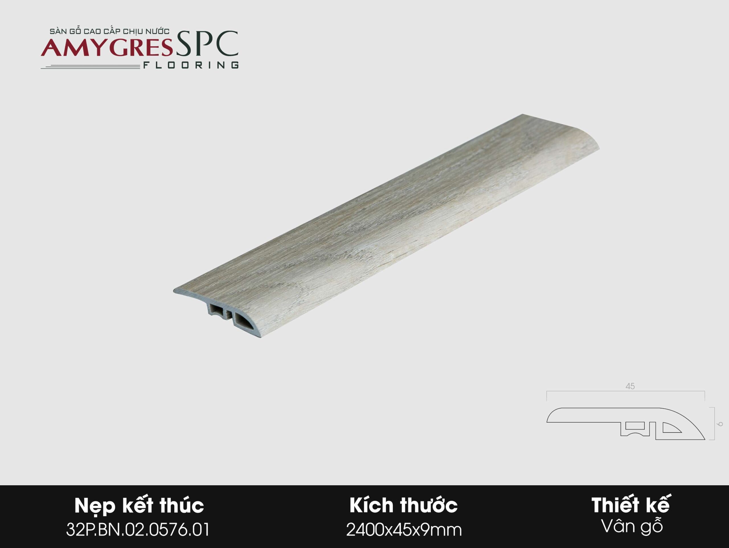 Phụ kiện AMYGRES SPC 2400x45 Nẹp kết thúc 32P.BN.02.0576.01