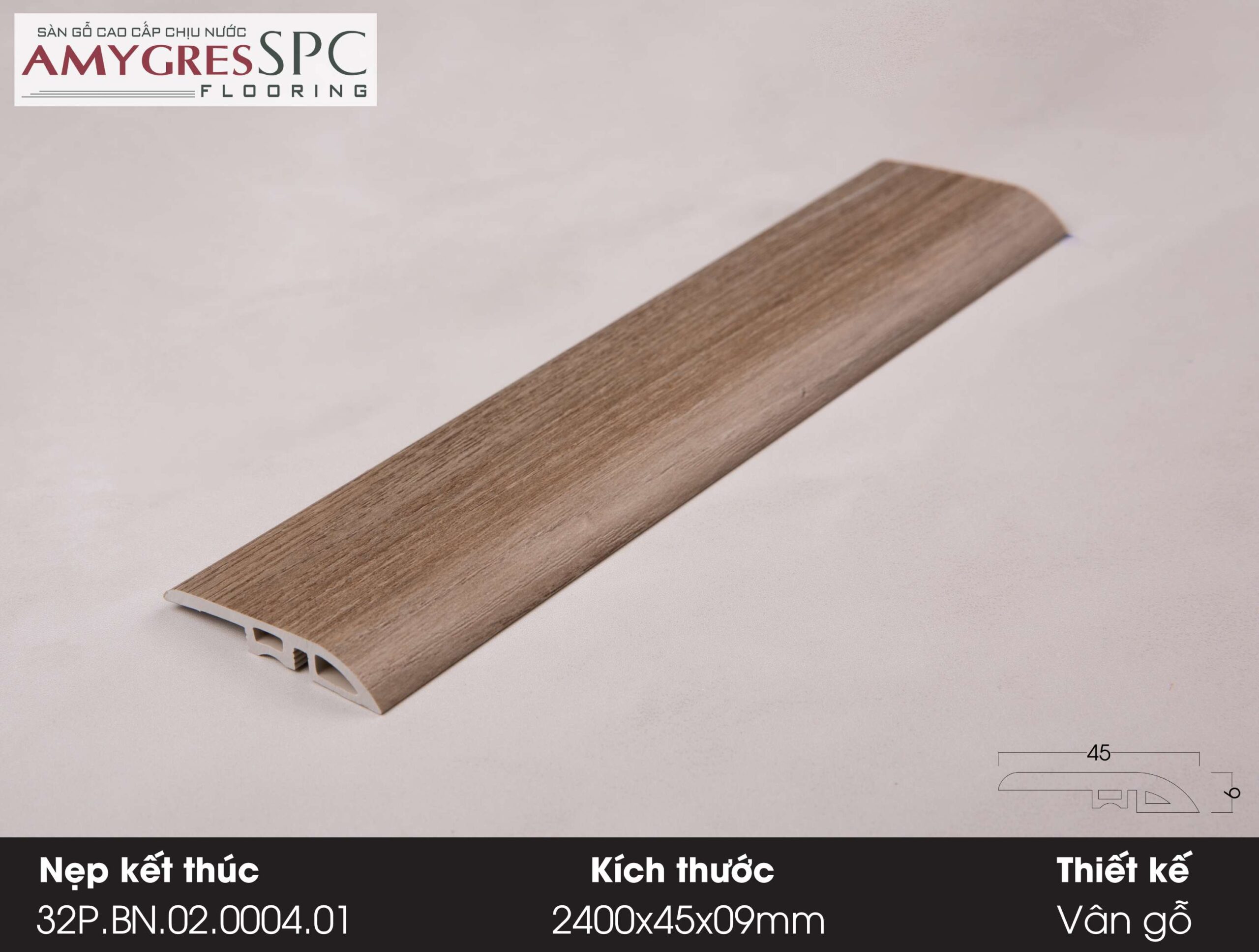 Phụ kiện AMYGRES SPC 1400x45 Nẹp kết thúc 32P.BN.02.0004.01