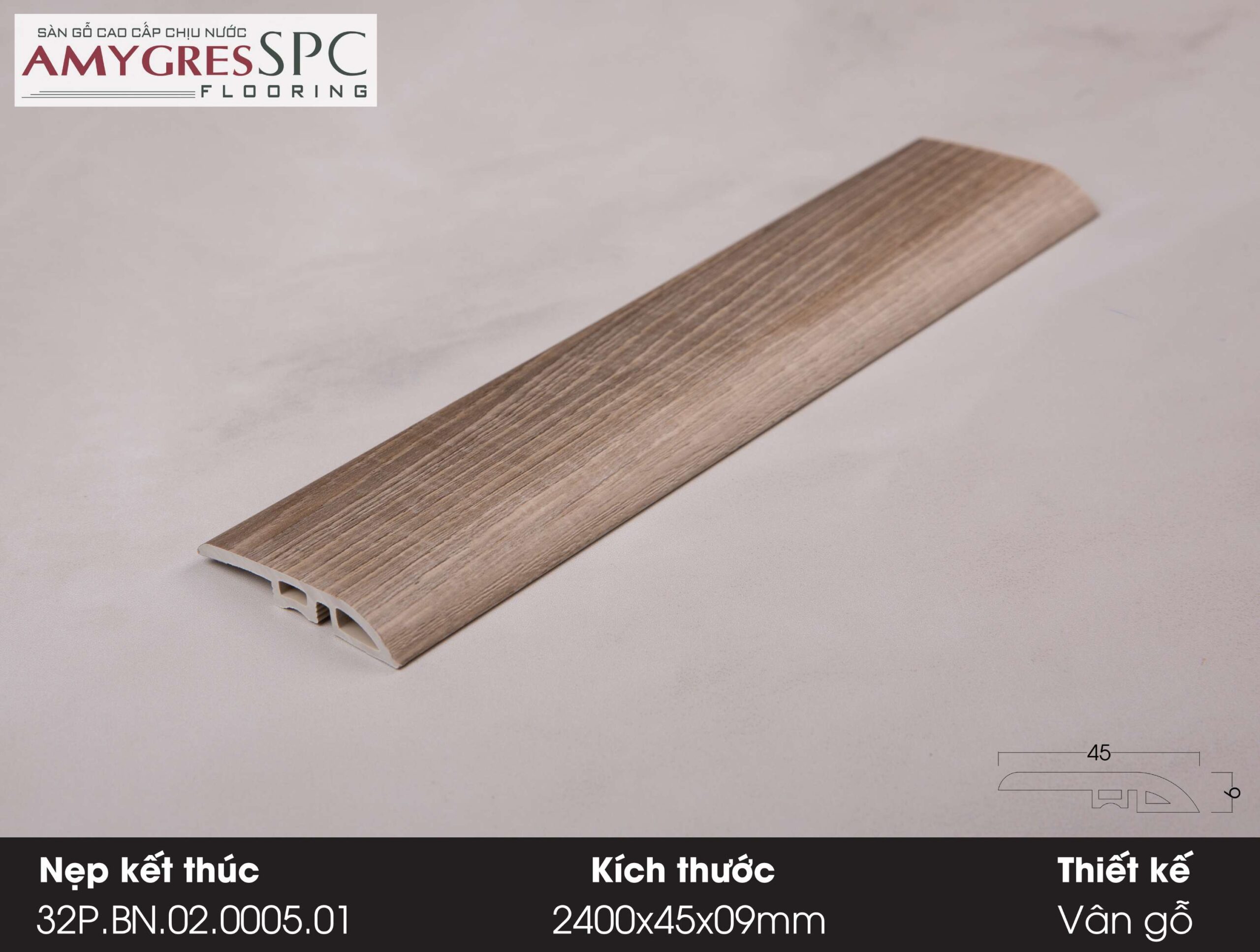 Phụ kiện AMYGRES SPC 1400x45 Nẹp kết thúc 32P.BN.02.0005.01