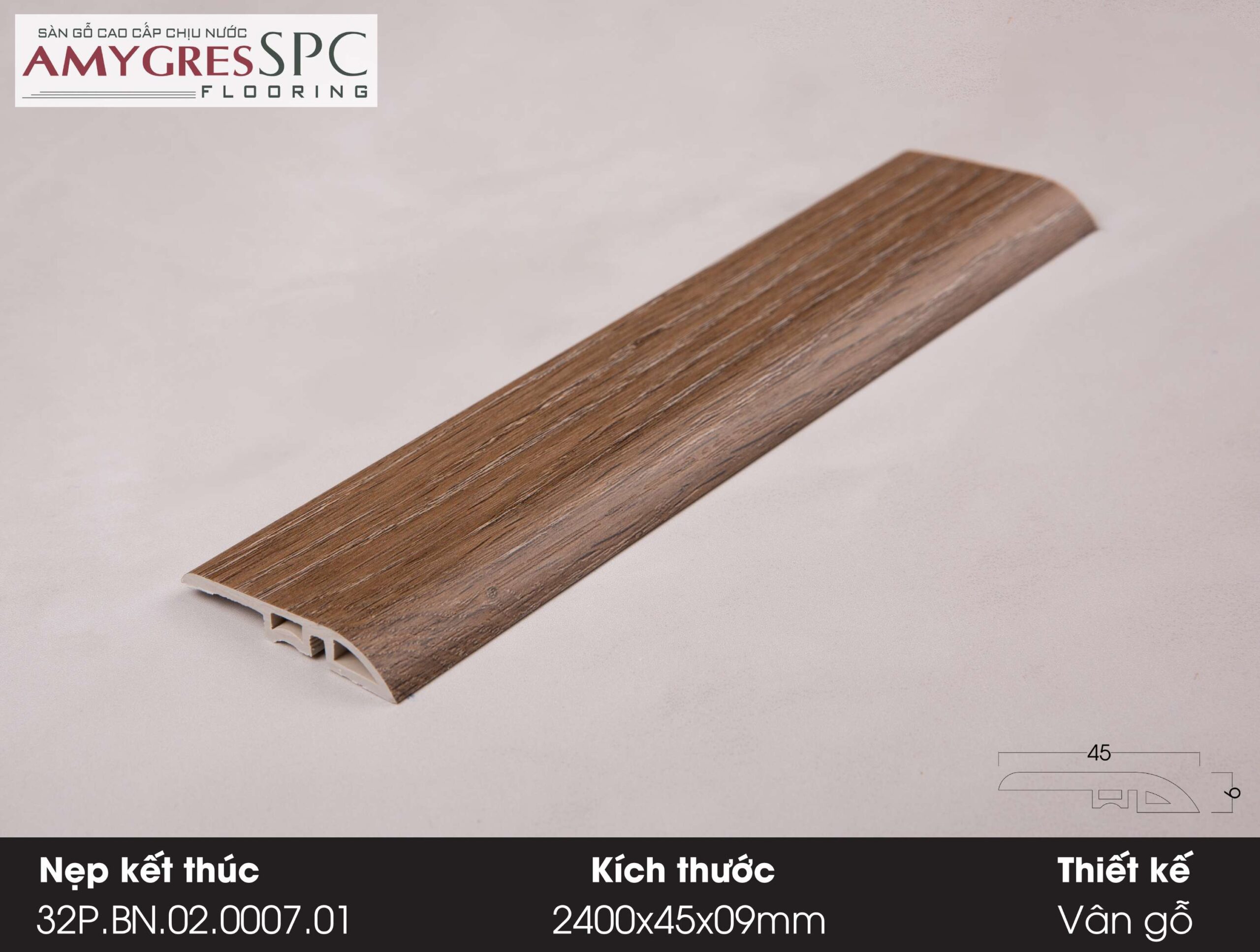 Phụ kiện AMYGRES SPC 1400x45 Nẹp kết thúc 32P.BN.02.0007.01