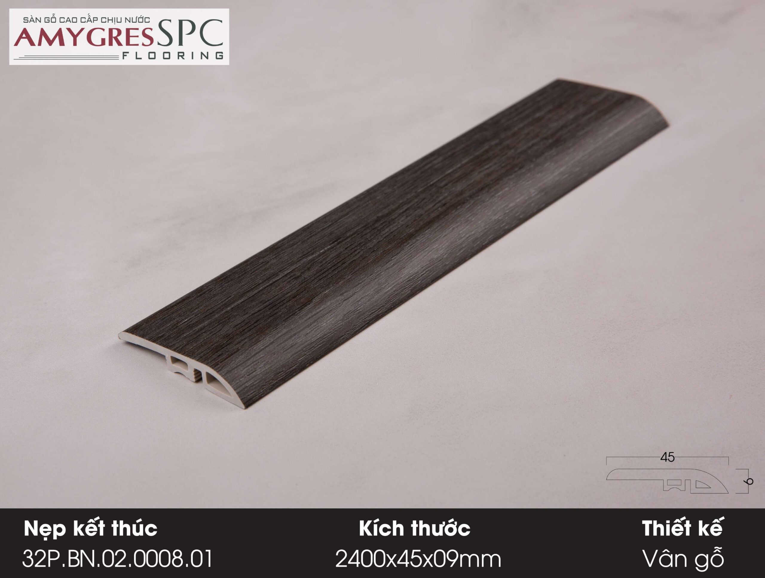 Phụ kiện AMYGRES SPC 1400x45 Nẹp kết thúc 32P.BN.02.0008.01