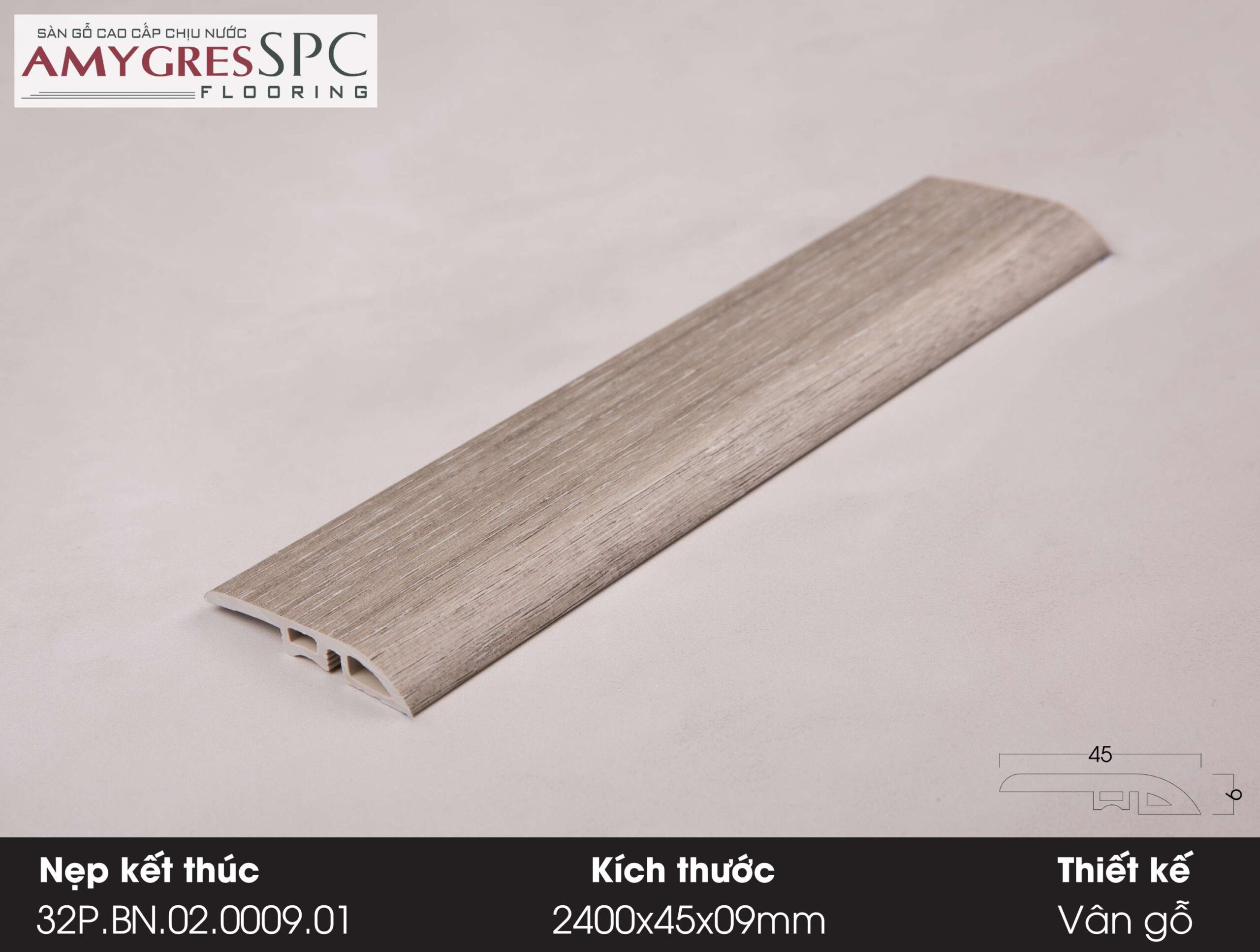 Phụ kiện AMYGRES SPC 1400x45 Nẹp kết thúc 32P.BN.02.0009.01