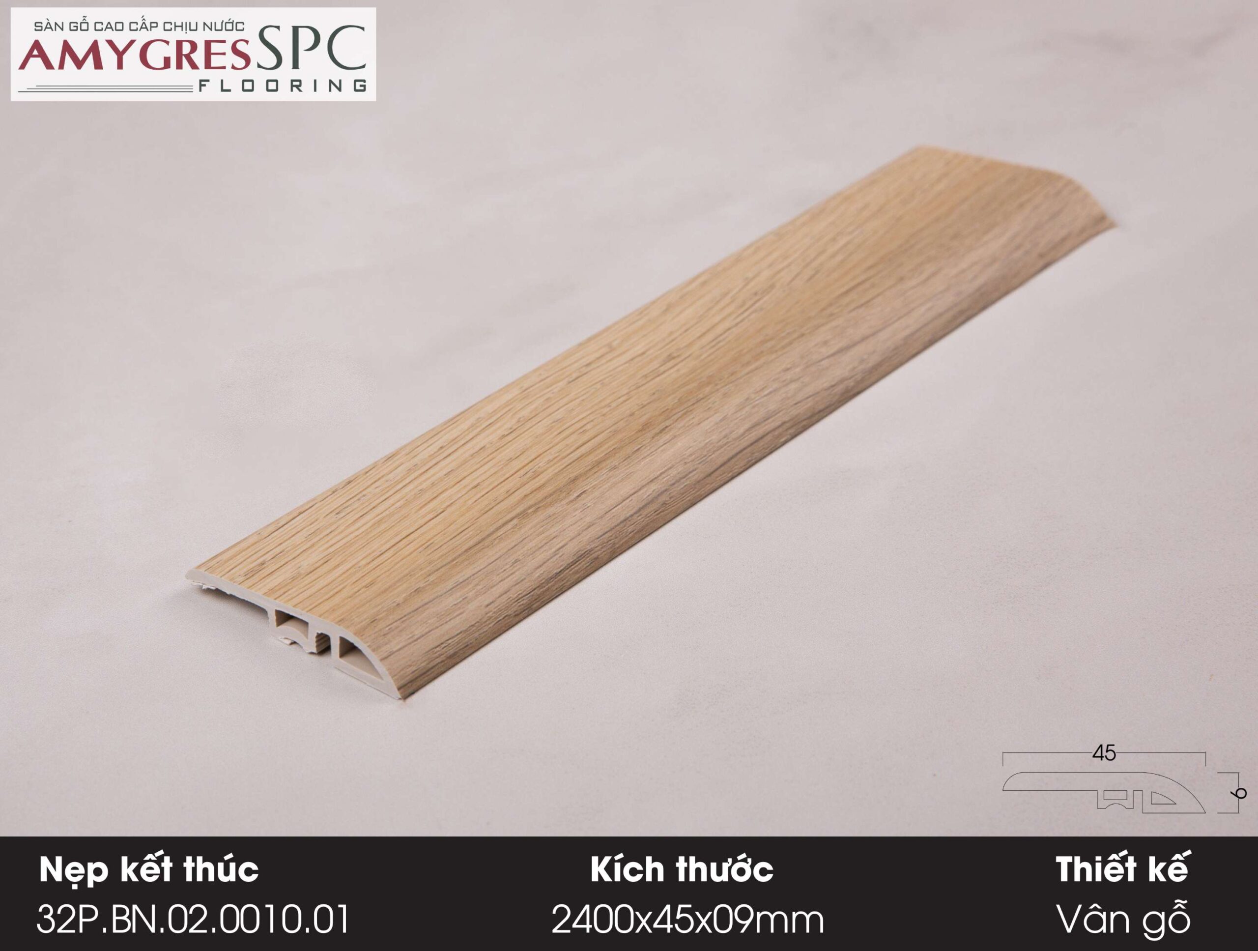 Phụ kiện AMYGRES SPC 1400x45 Nẹp kết thúc 32P.BN.02.0010.01