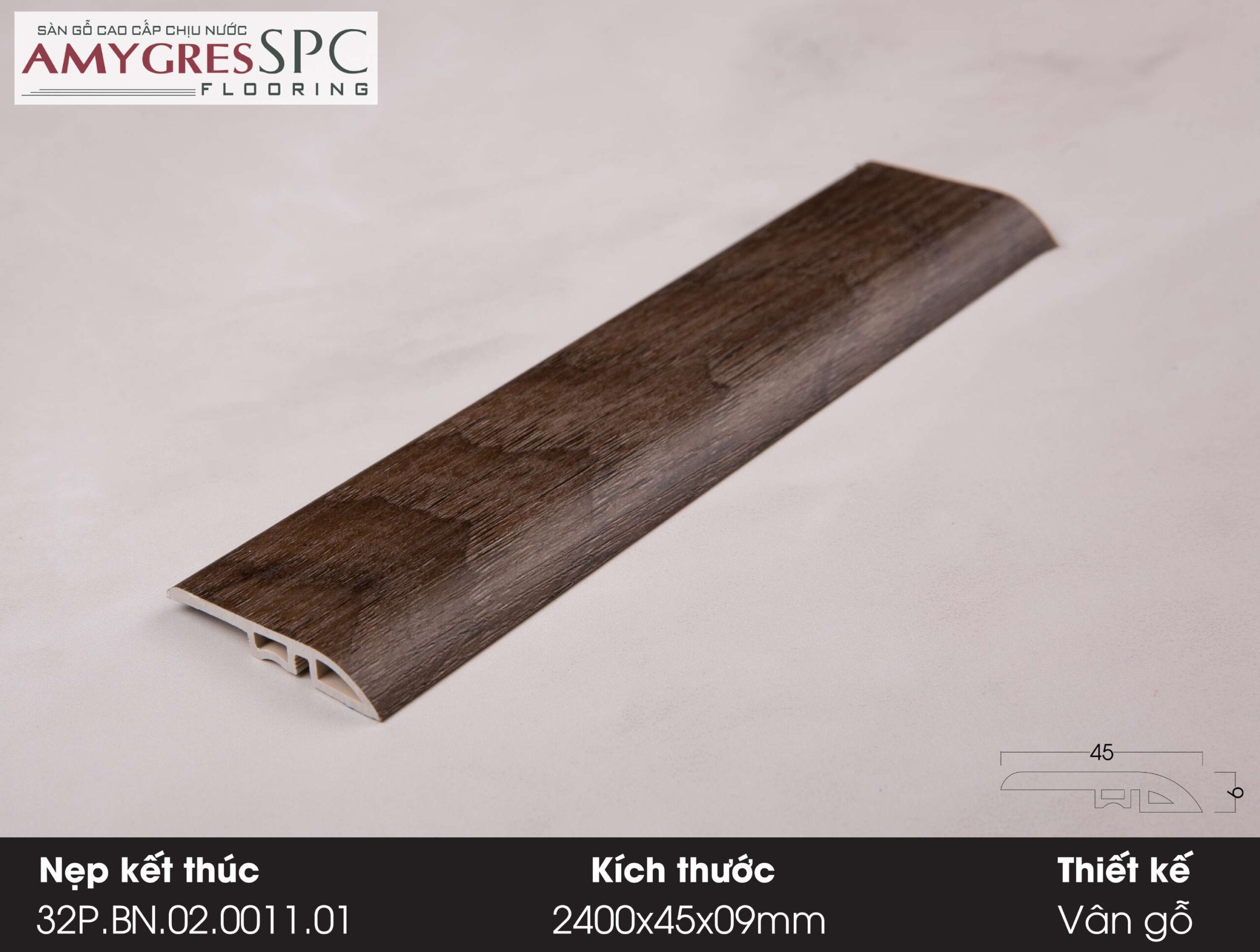 Phụ kiện AMYGRES SPC 1400x45 Nẹp kết thúc 32P.BN.02.0011.01