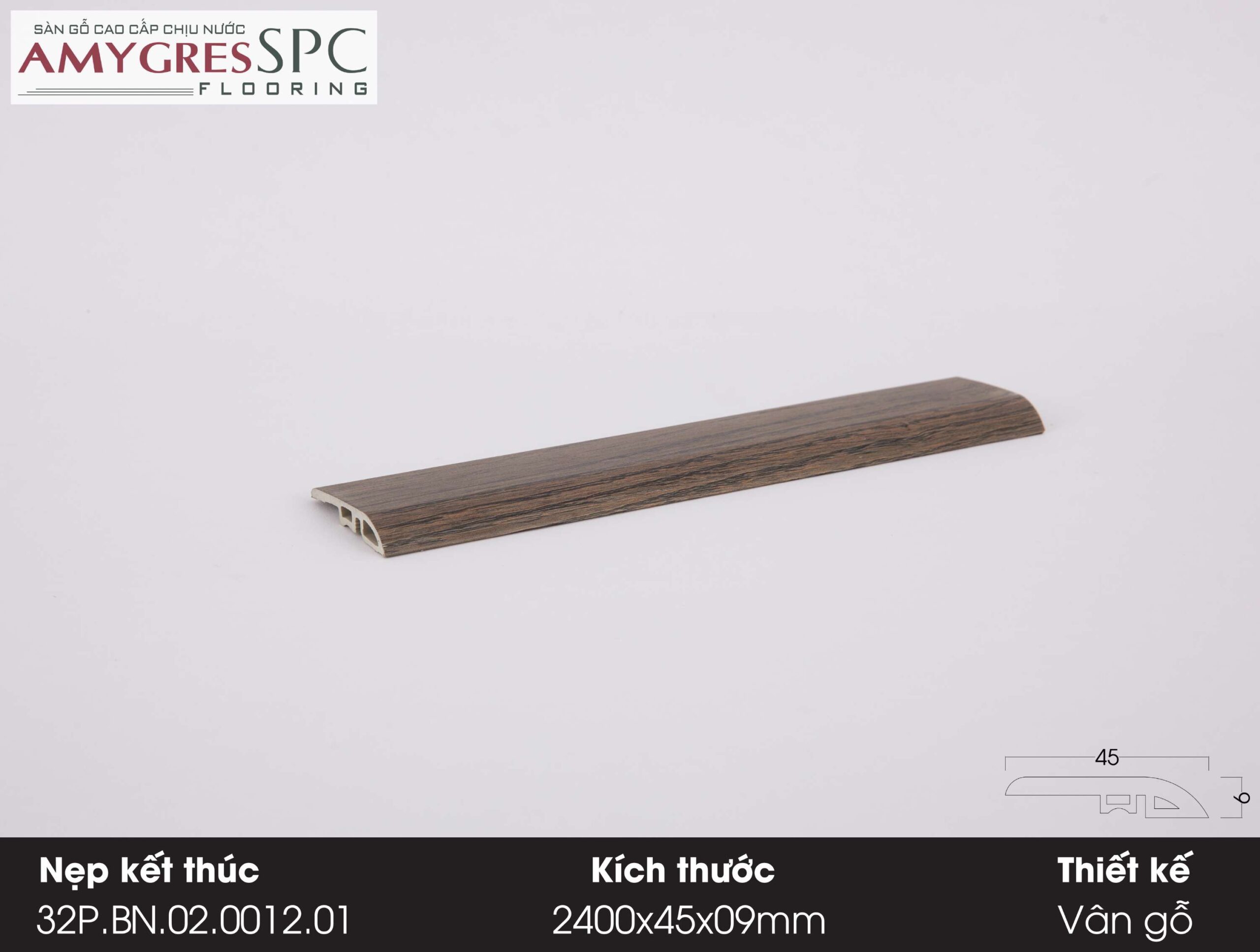 Phụ kiện AMYGRES SPC 1400x45 Nẹp kết thúc 32P.BN.02.0012.01