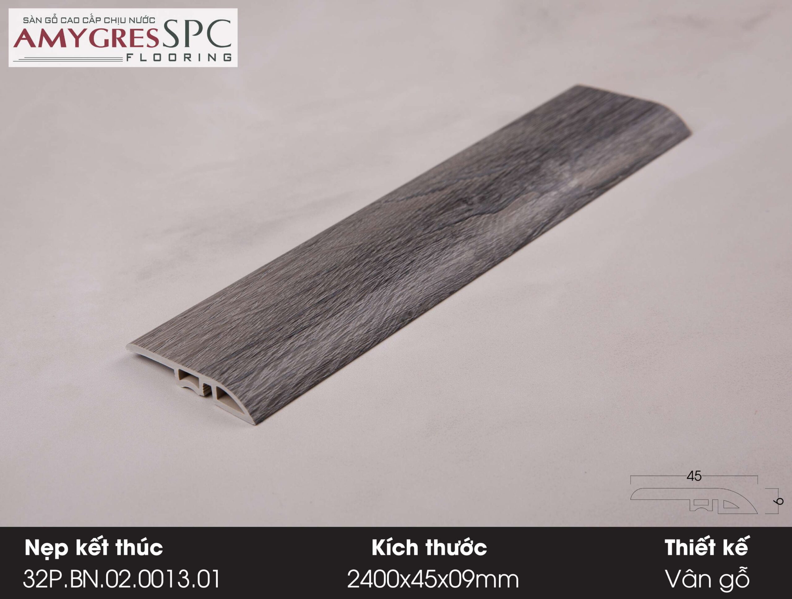 Phụ kiện AMYGRES SPC 1400x45 Nẹp kết thúc 32P.BN.02.0013.01