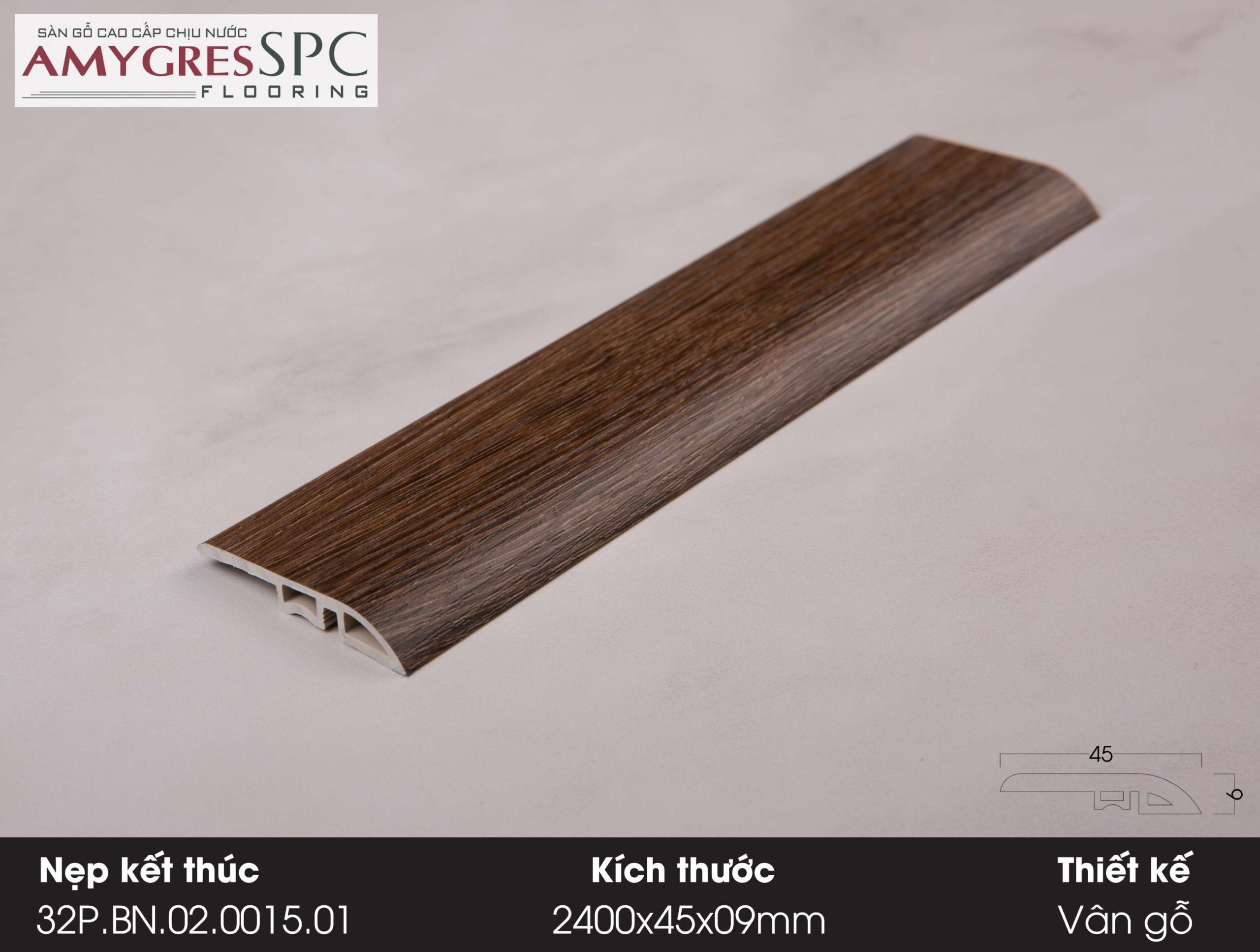 Phụ kiện AMYGRES SPC 1400x45 Nẹp kết thúc 32P.BN.02.0015.01