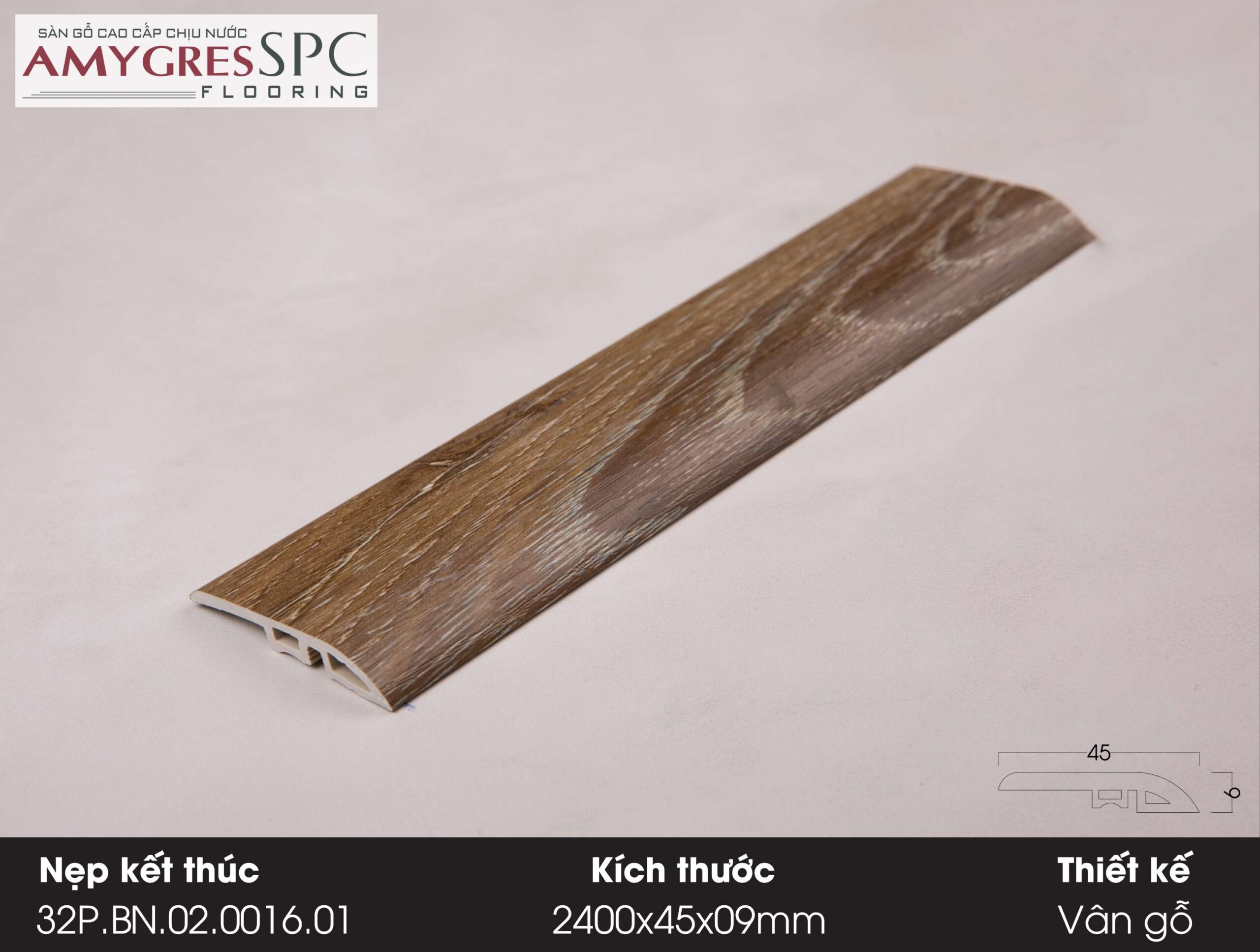 Phụ kiện AMYGRES SPC 1400x45 Nẹp kết thúc 32P.BN.02.0016.01