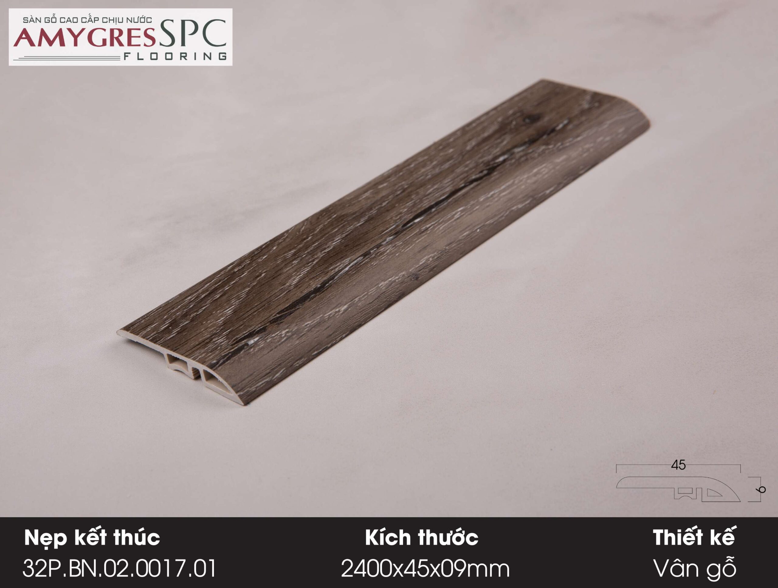 Phụ kiện AMYGRES SPC 1400x45 Nẹp kết thúc 32P.BN.02.0017.01