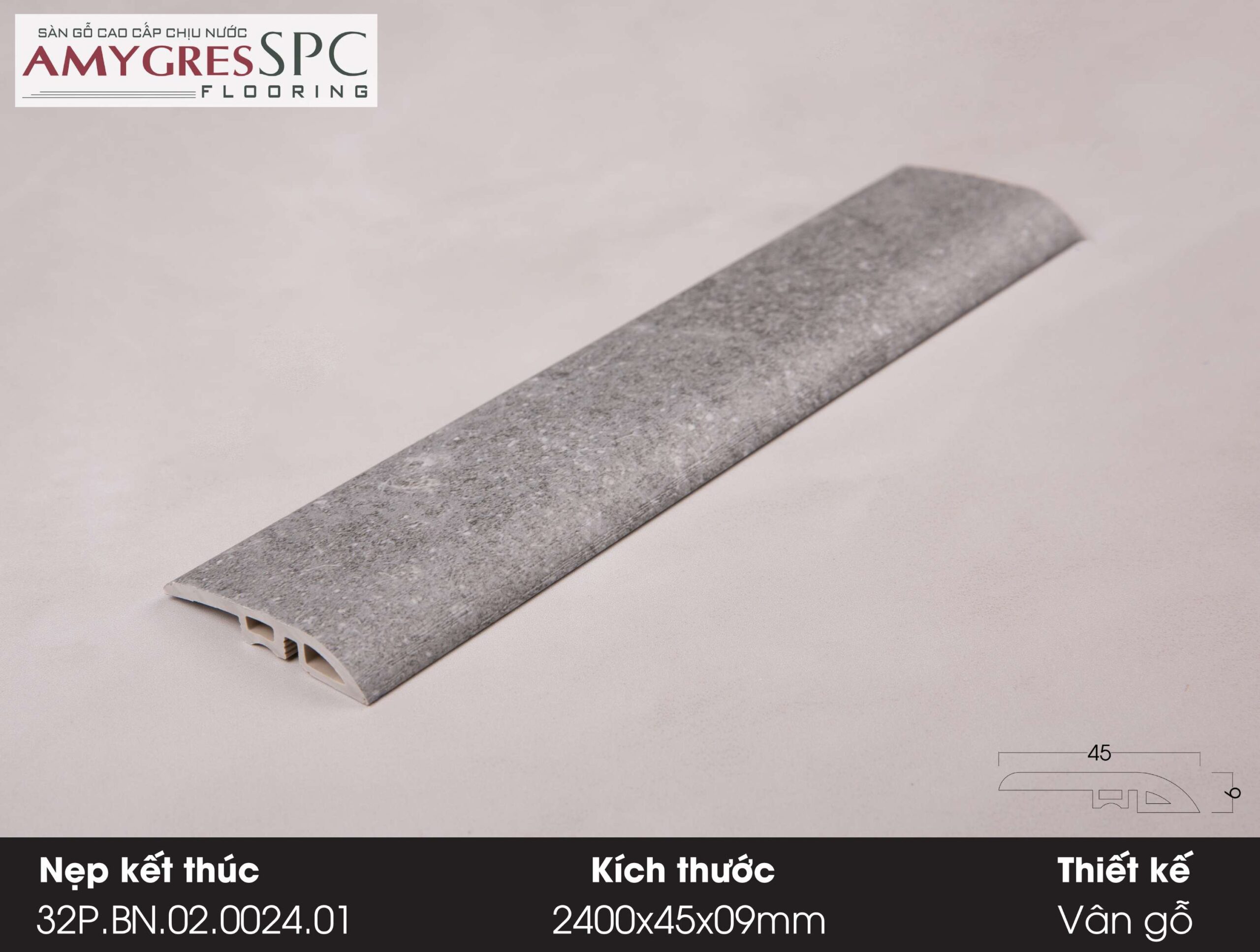 Phụ kiện AMYGRES SPC 1400x45 Nẹp kết thúc 32P.BN.02.0024.01