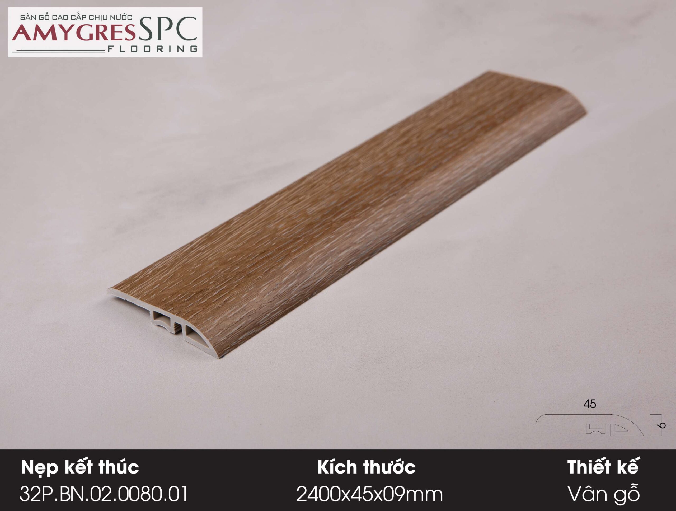 Phụ kiện AMYGRES SPC 1400x45 Nẹp kết thúc 32P.BN.02.0080.01