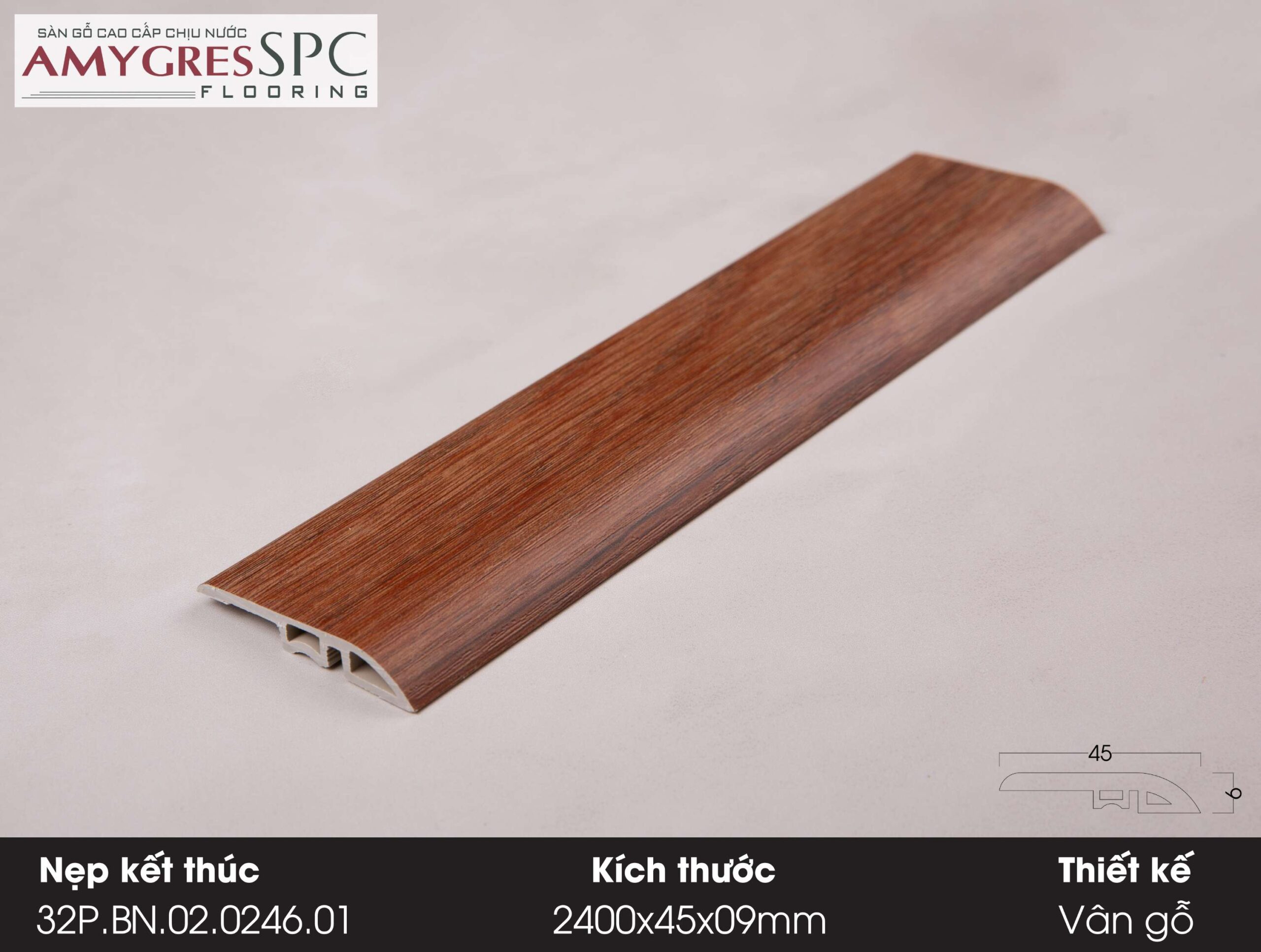 Phụ kiện AMYGRES SPC 1400x45 Nẹp kết thúc 32P.BN.02.0242.01