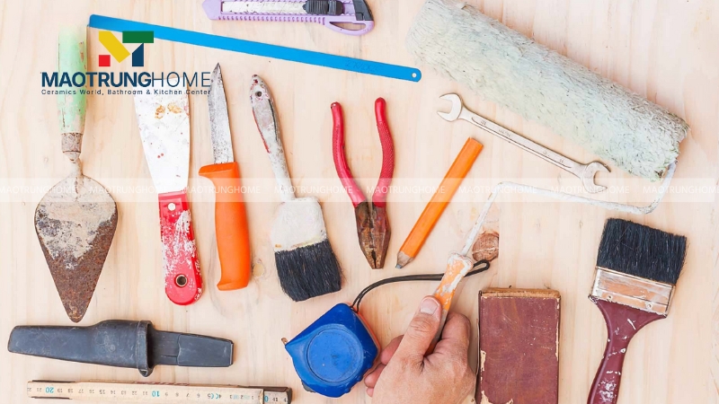 Dụng cụ thi công cần thiết