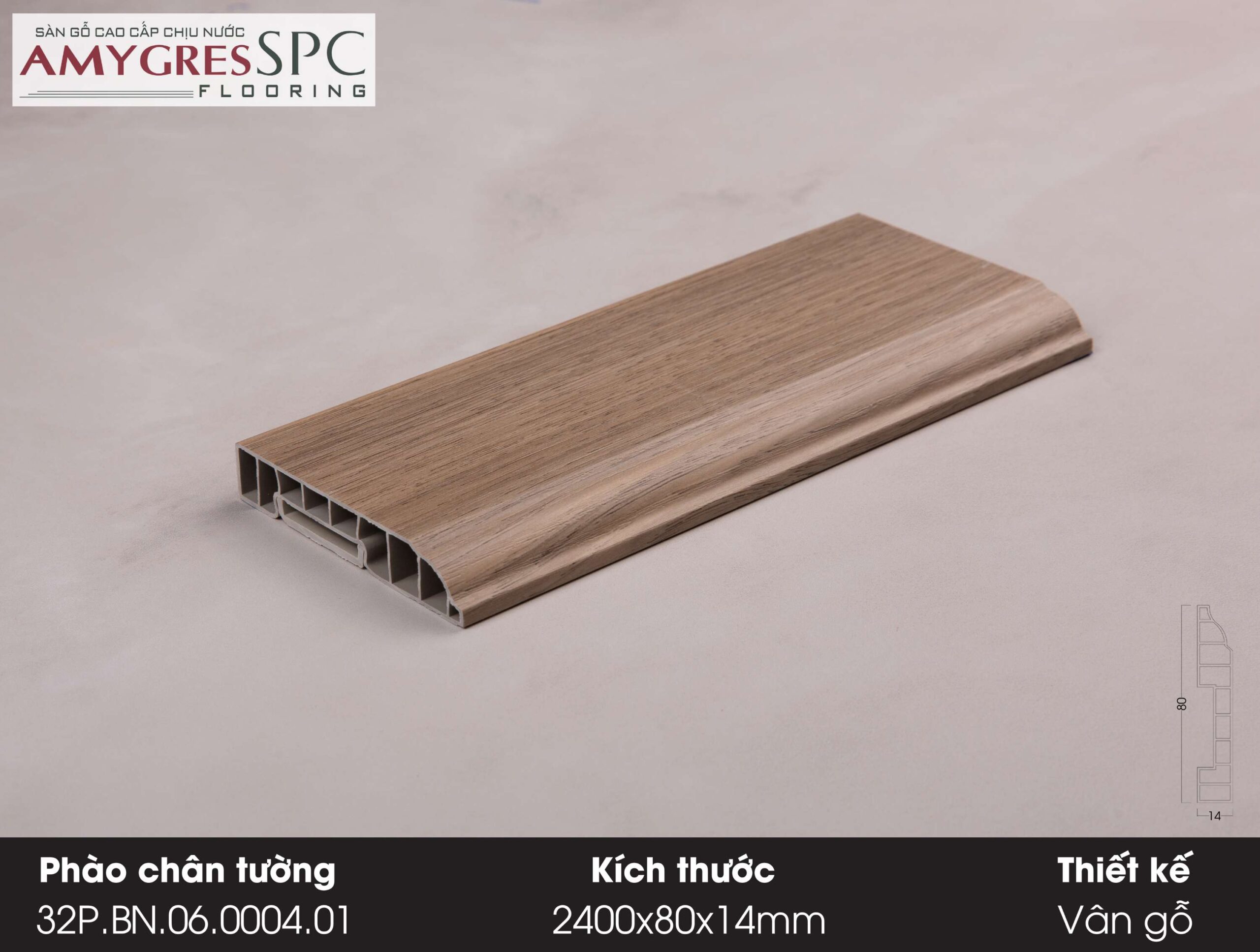 Phụ kiện AMYGRES SPC 2400x80 Phào chân tường 32P.BN.06.0004.01
