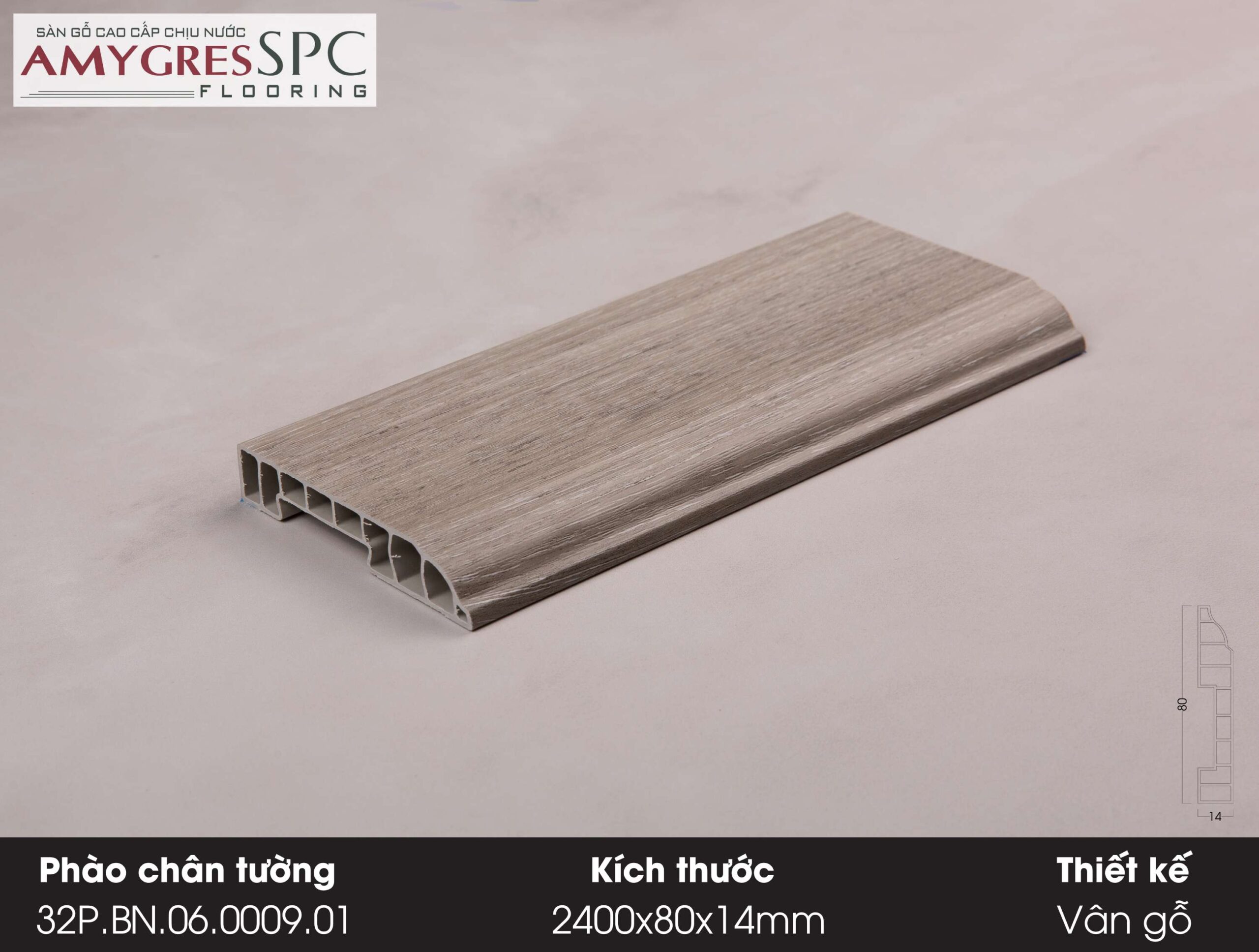 Phụ kiện AMYGRES SPC 2400x80 Phào chân tường 32P.BN.06.0009.01