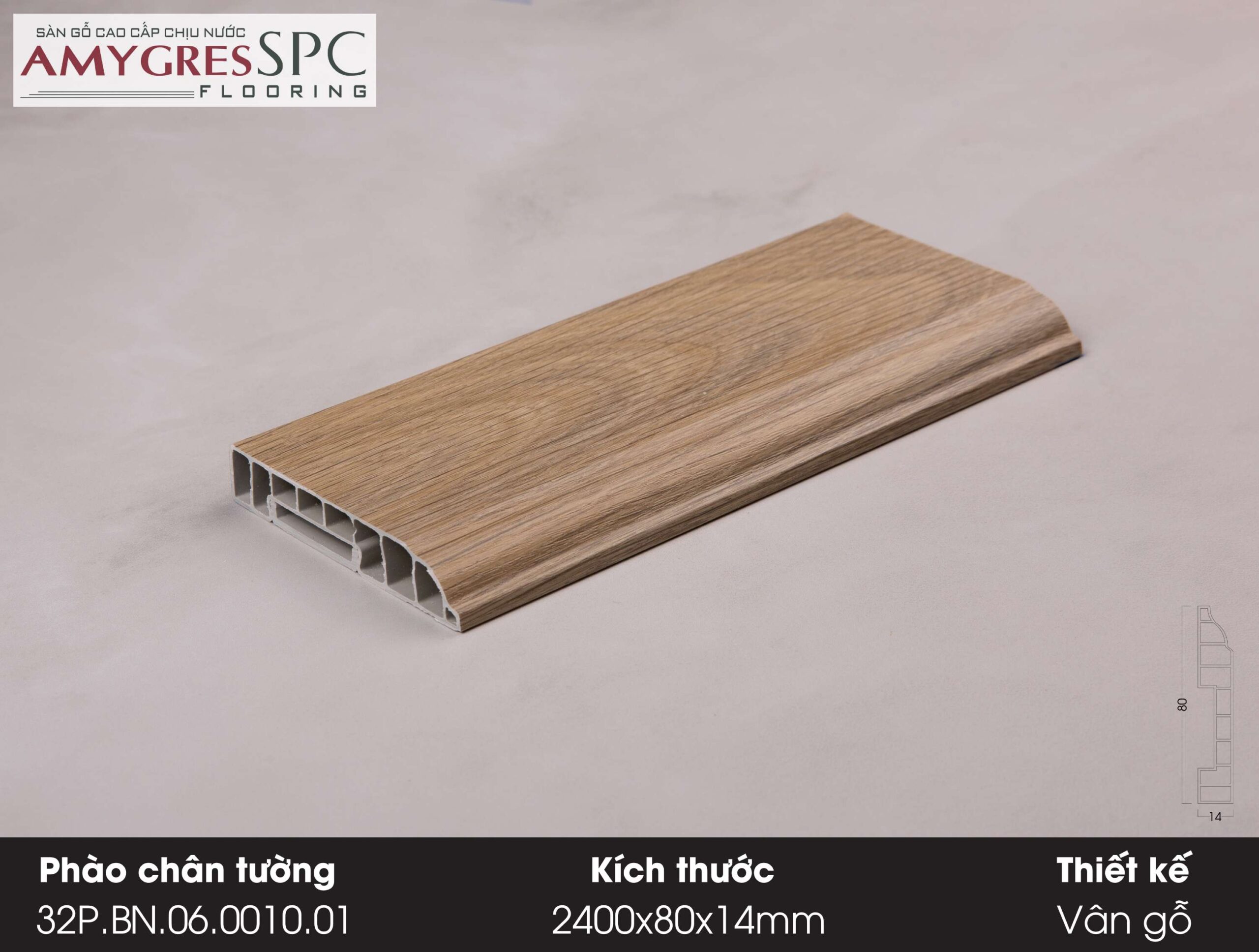 Phụ kiện AMYGRES SPC 2400x80 Phào chân tường 32P.BN.06.0010.01