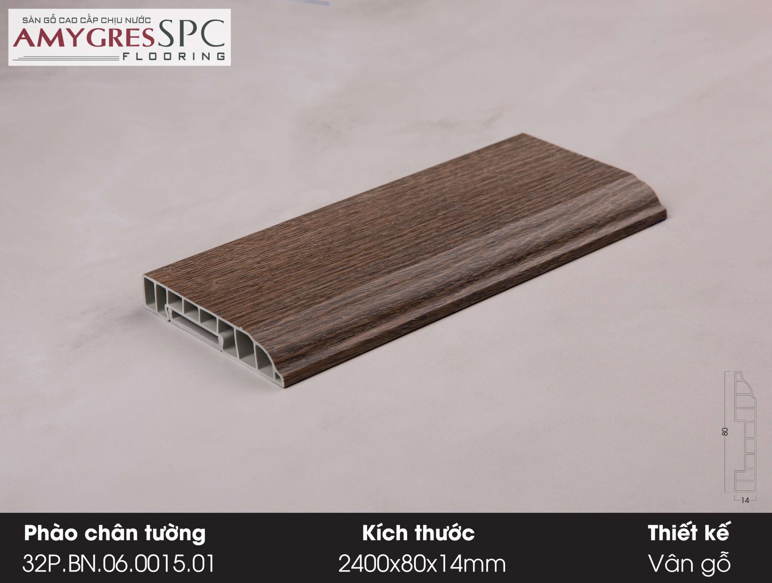 Phụ kiện AMYGRES SPC 2400x80 Phào chân tường 32P.BN.06.0015.01