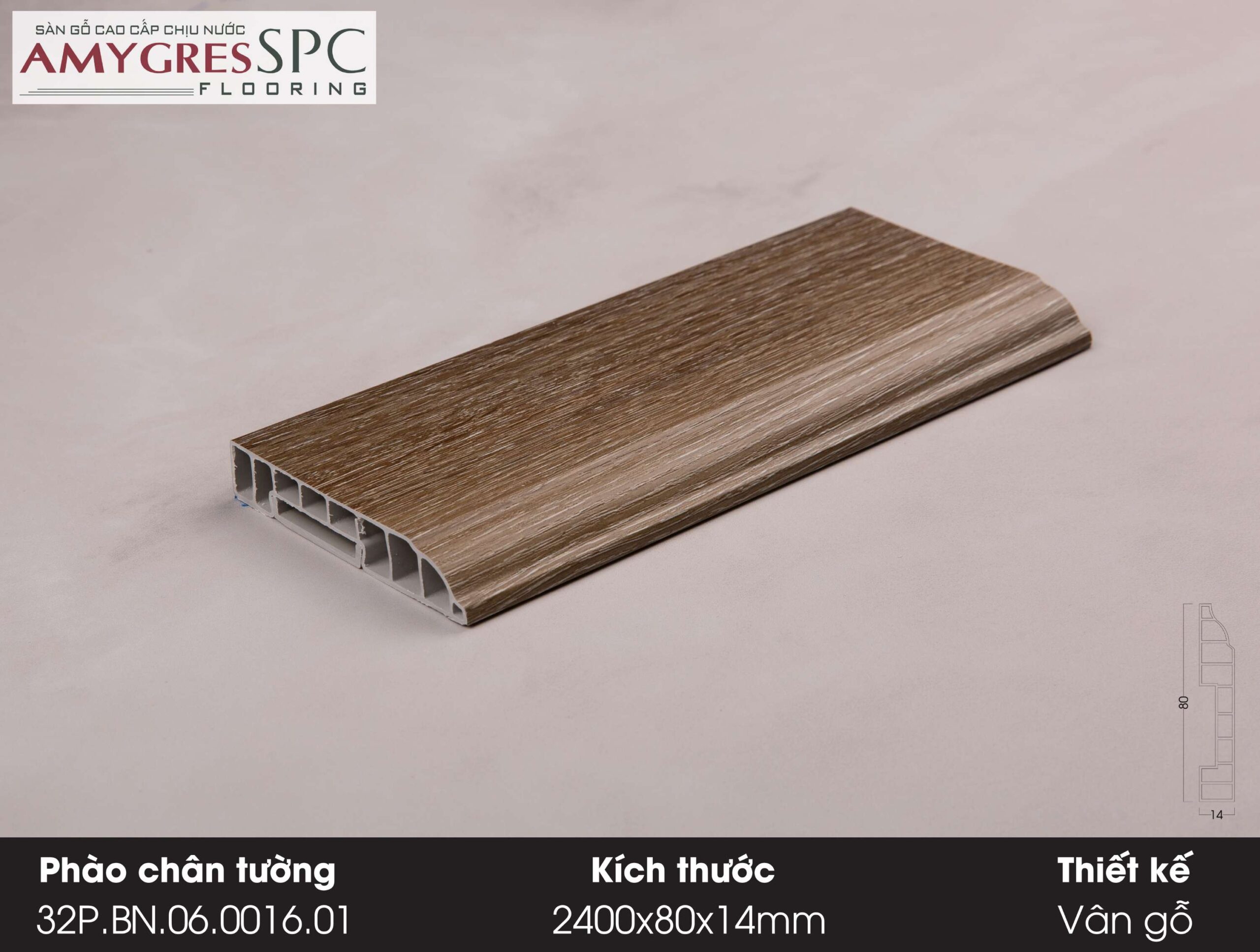 Phụ kiện AMYGRES SPC 2400x80 Phào chân tường 32P.BN.06.0016.01