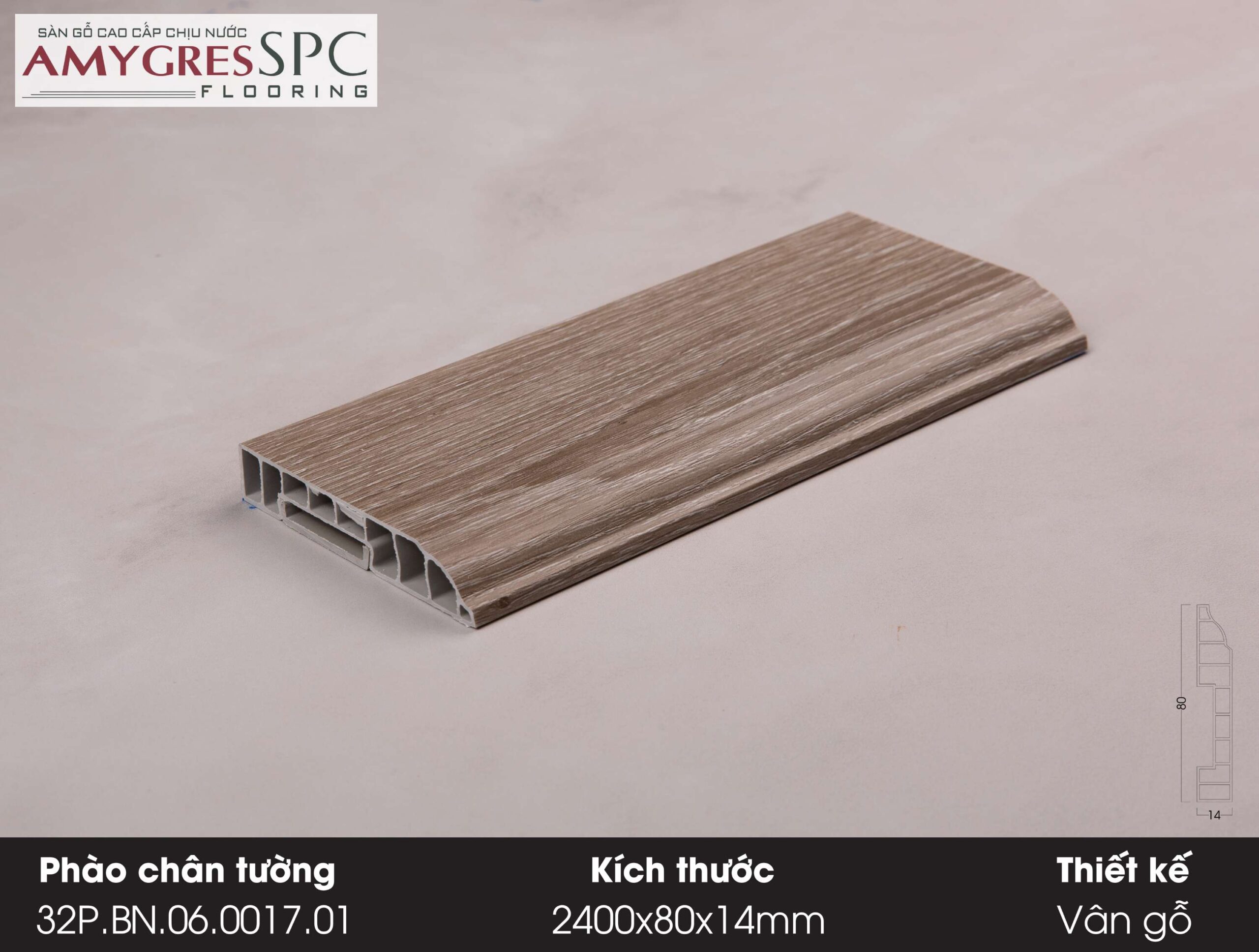 Phụ kiện AMYGRES SPC 2400x80 Phào chân tường 32P.BN.06.0017.01