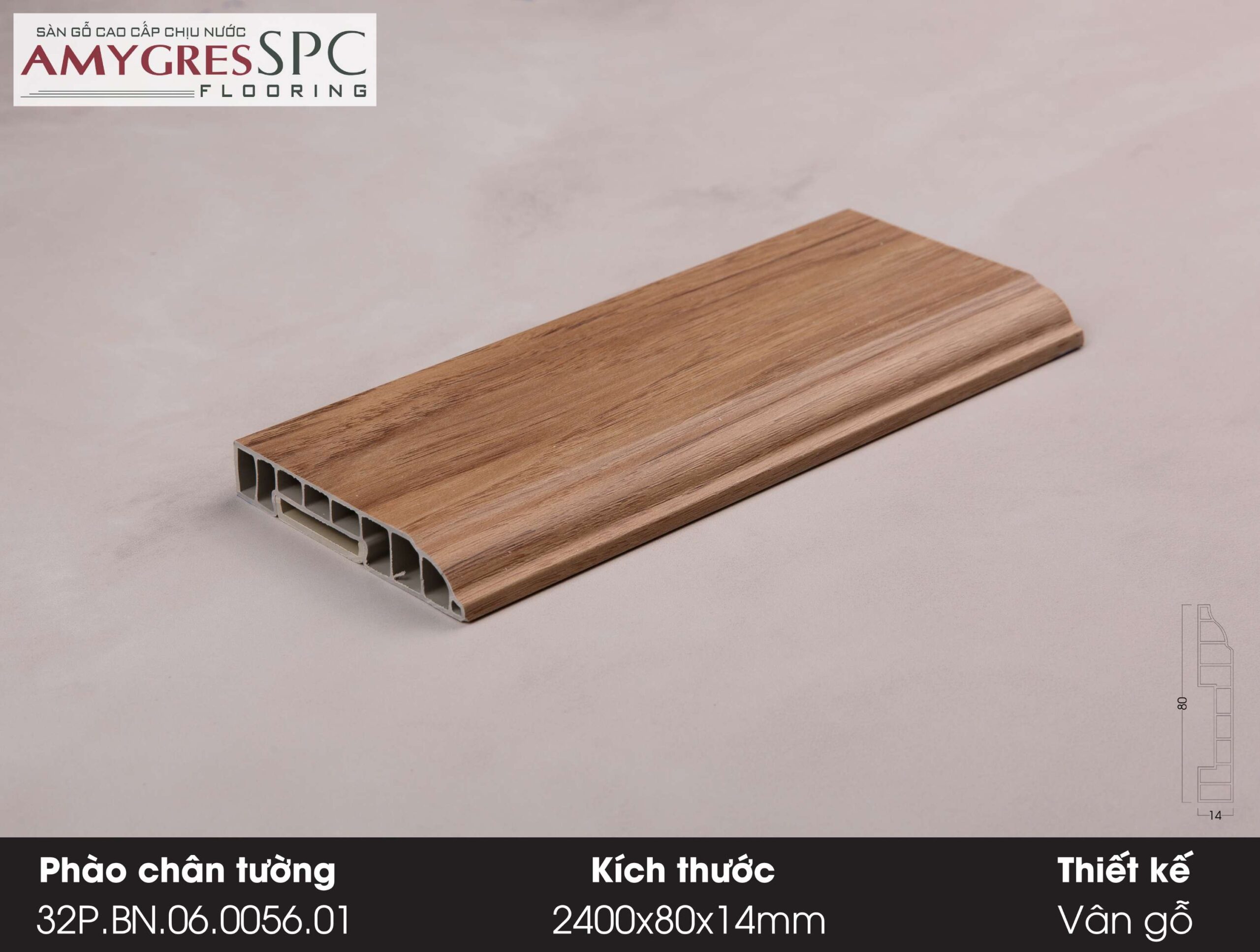 Phụ kiện AMYGRES SPC 2400x80 Phào chân tường 32P.BN.06.0056.01