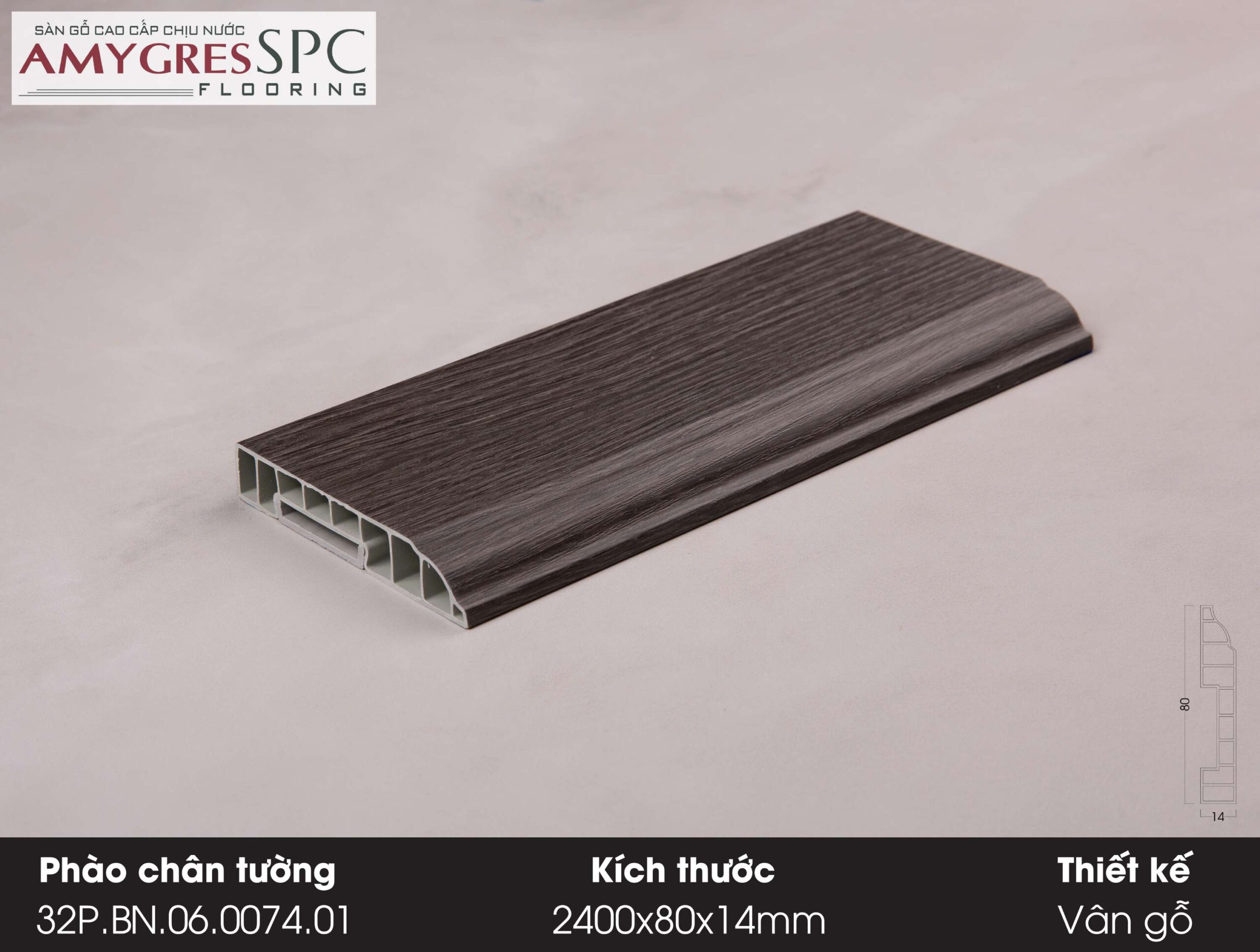 Phụ kiện AMYGRES SPC 2400x80 Phào chân tường 32P.BN.06.0074.01