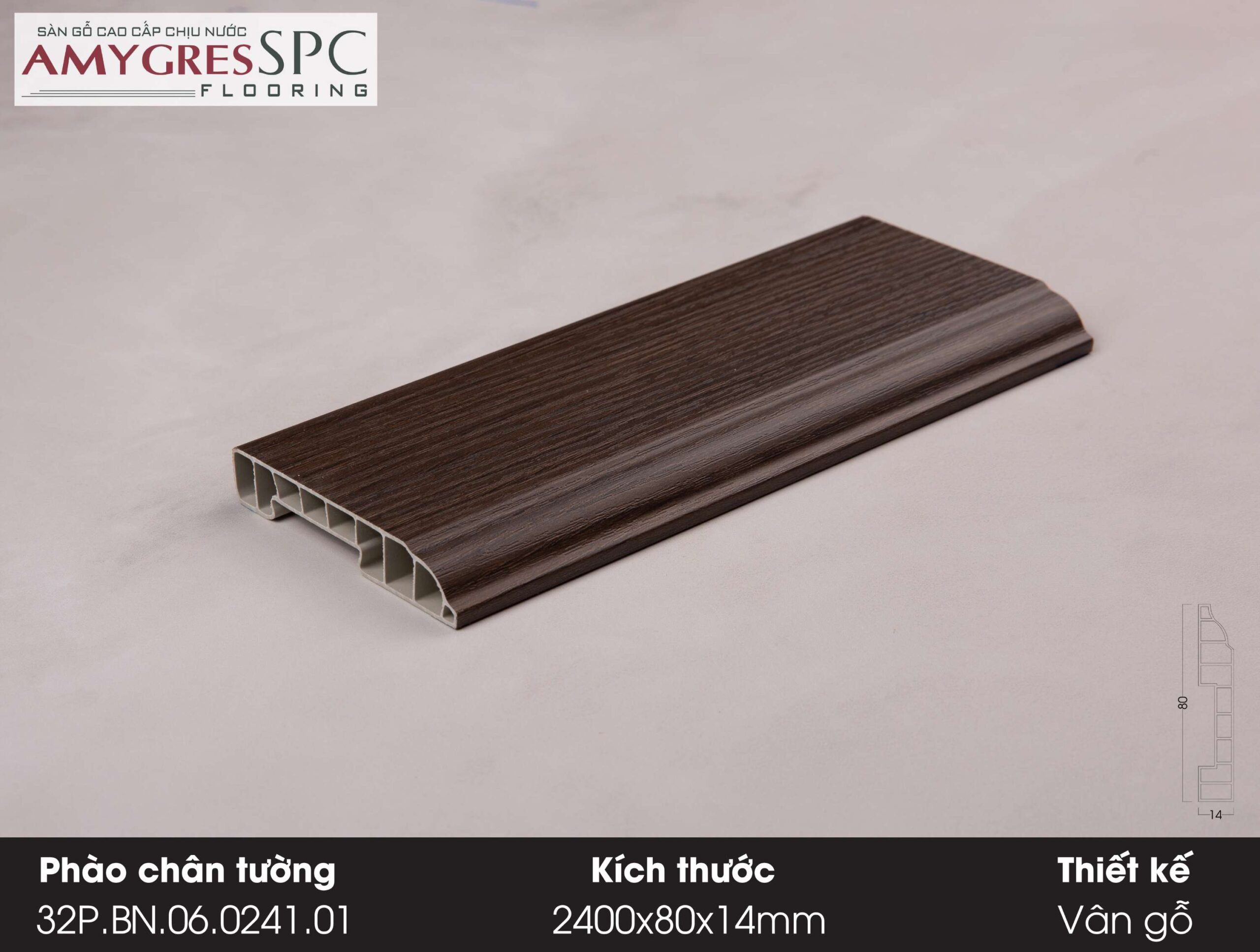 Phụ kiện AMYGRES SPC 2400x80 Phào chân tường 32P.BN.06.0241.01