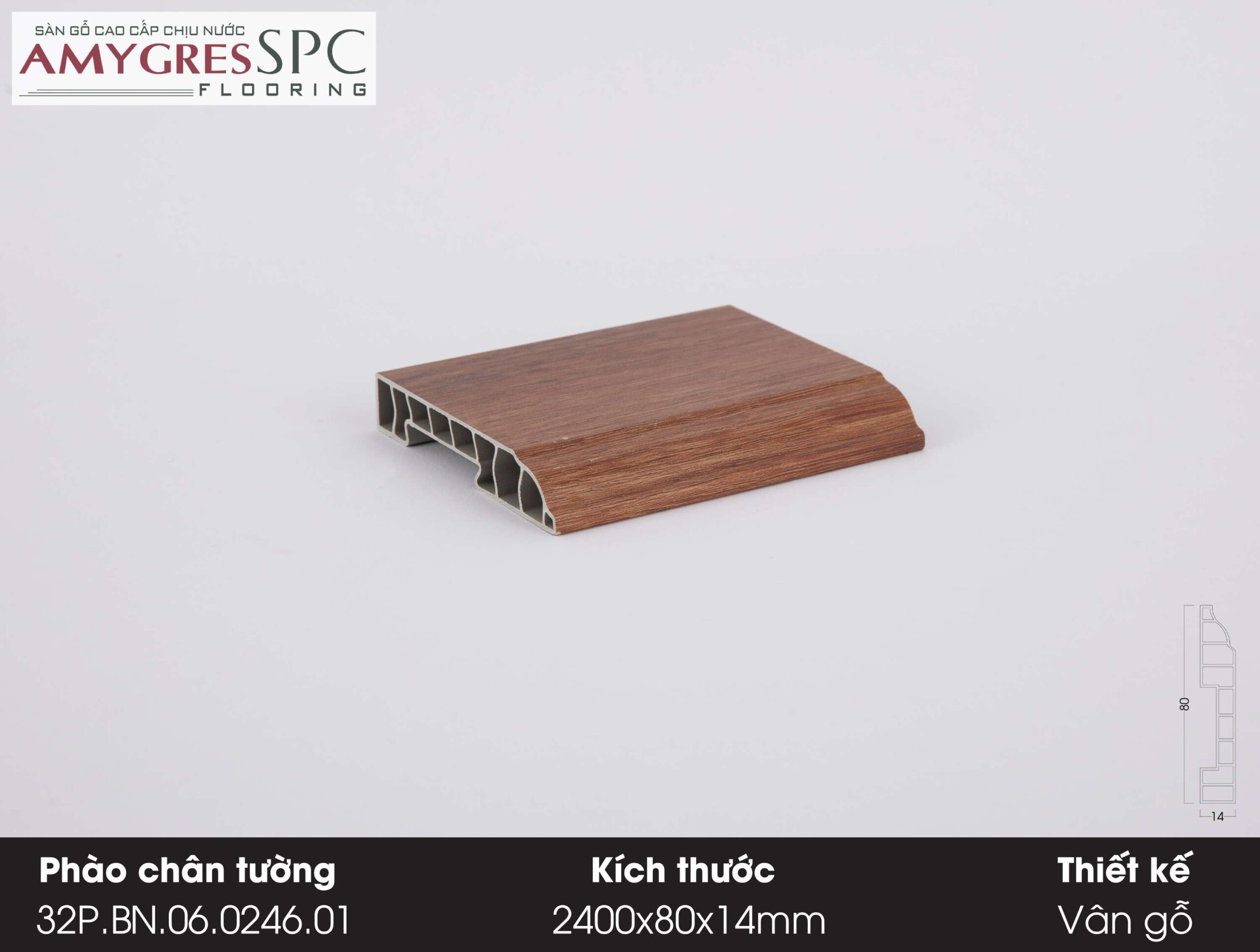 Phụ kiện AMYGRES SPC 2400x80 Phào chân tường 32P.BN.06.0246.01