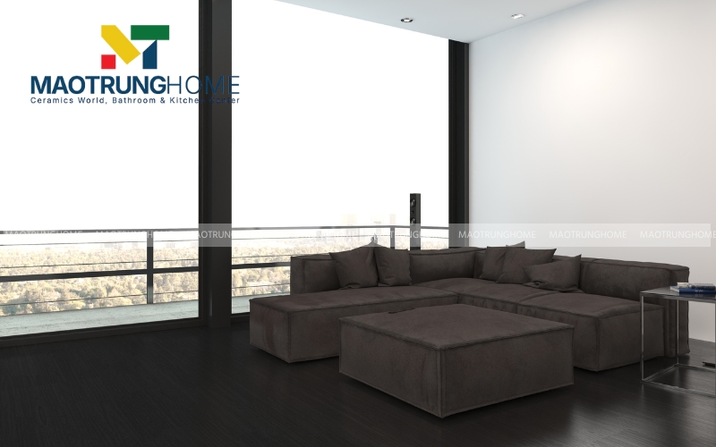 Gạch giả gỗ màu ghi xám