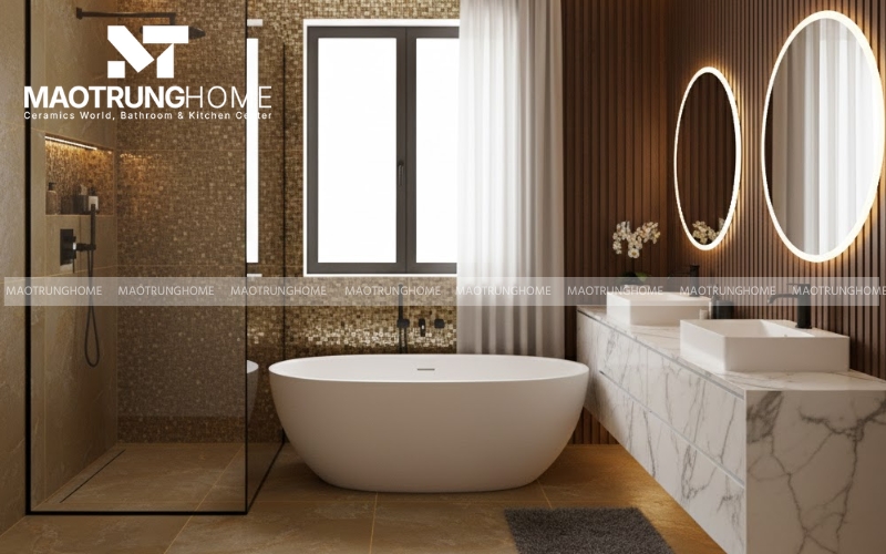 Sự hòa quyện giữa tính an toàn và thẩm mỹ trong nhà tắm