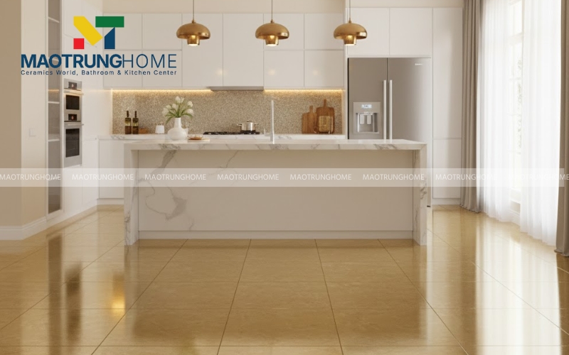 Gạch vàng ánh kim đón tài lộc