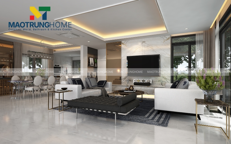 Gạch 80x80cm vân đá Marble tạo vẻ đẹp bề thế