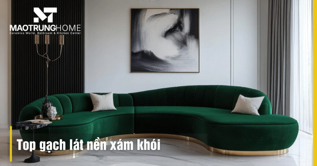 Top gạch lát nền màu xám khói