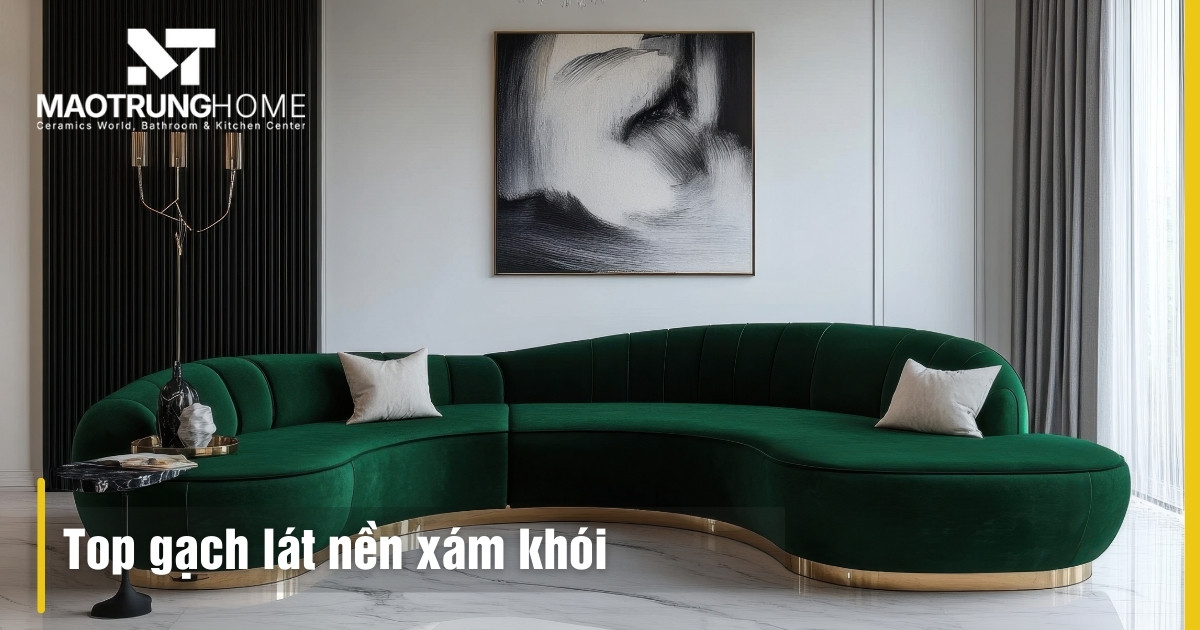 Top gạch lát nền màu xám khói